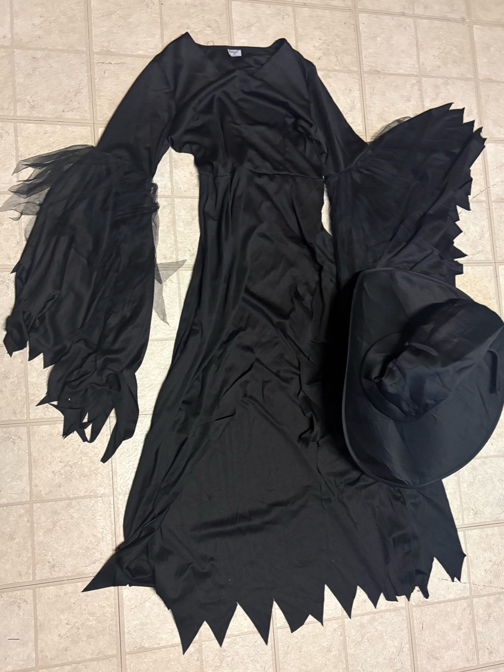 Spirit Black Witch Costume Dress with Hat